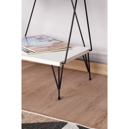 Regal BALABAN 165x48 cm, bela/crna