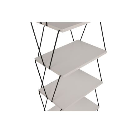 Regal BALABAN 165x48 cm, bela/crna