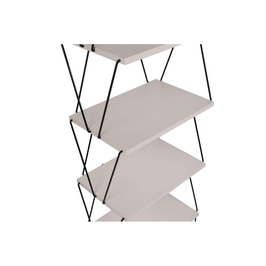 Regal BALABAN 165x48 cm, bela/crna