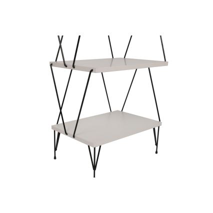 Regal BALABAN 165x48 cm, bela/crna