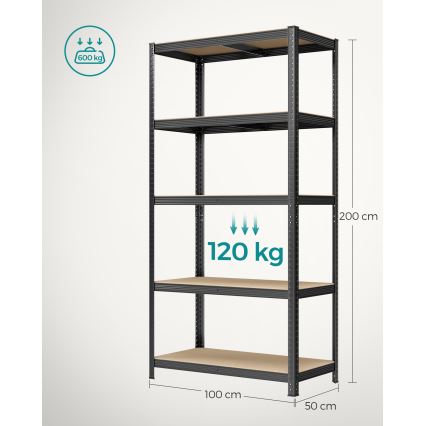 Regal ORDIFY crne boje