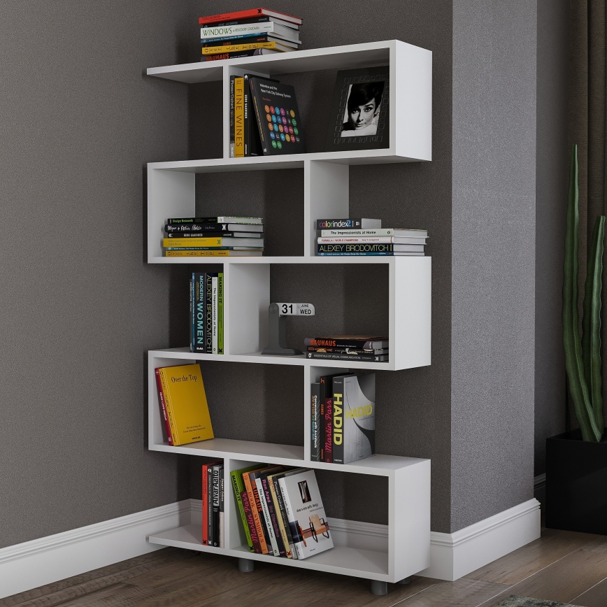 Regal za knjige ELIF 156x90 cm, bela