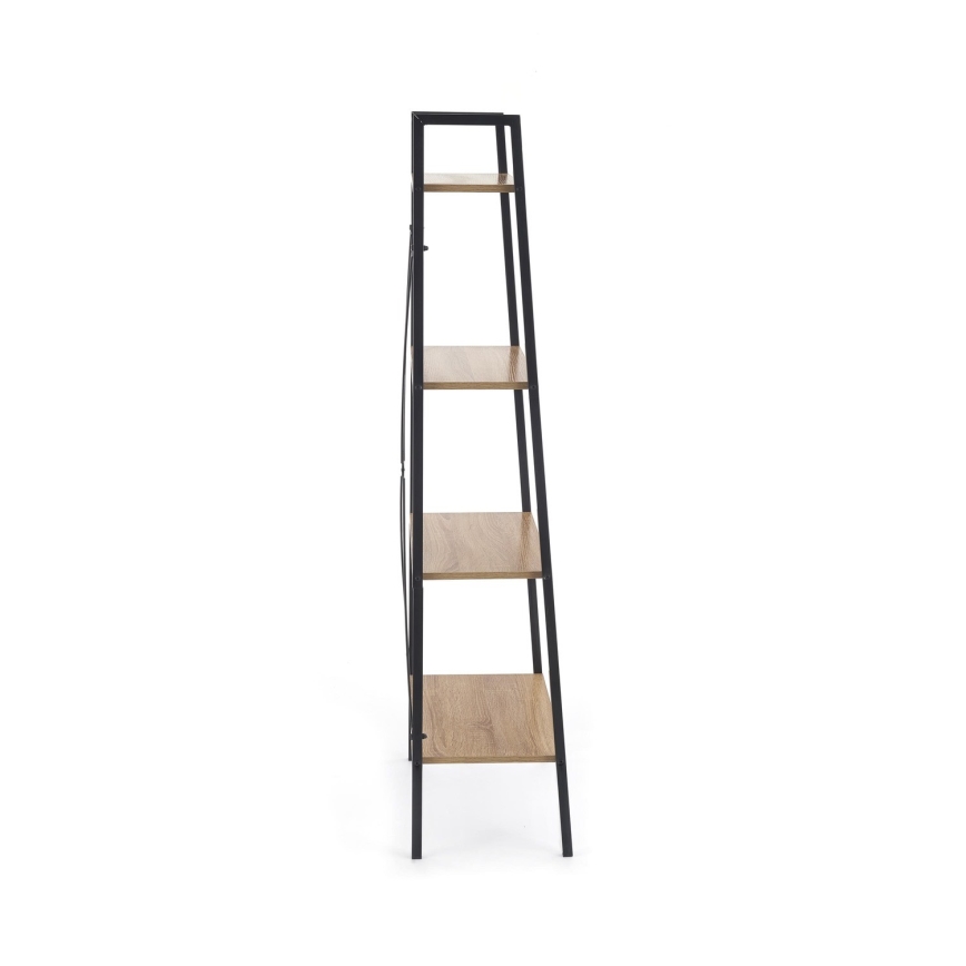 Regal za knjige NARVIK 148x60 cm crni/hrast sonoma