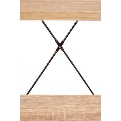 Regal za knjige NARVIK 148x60 cm crni/hrast sonoma