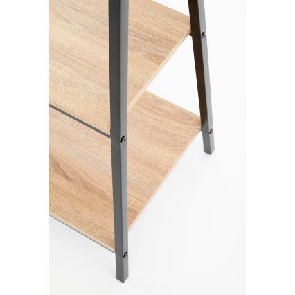 Regal za knjige NARVIK 148x60 cm crni/hrast sonoma