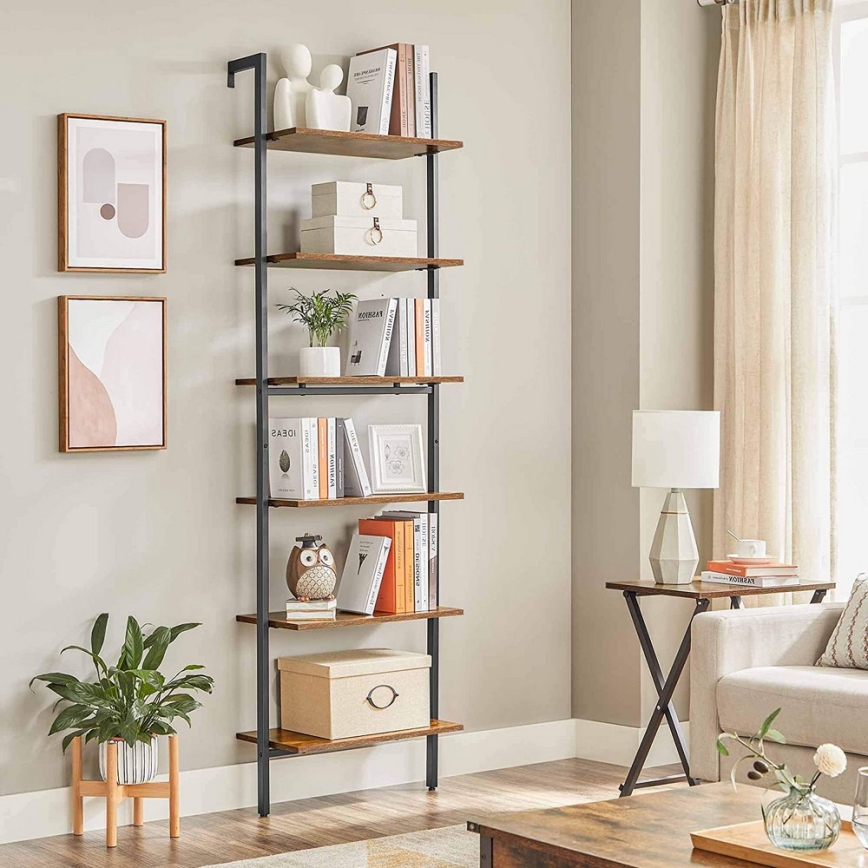 Regal za knjige NAVARO braon/crna