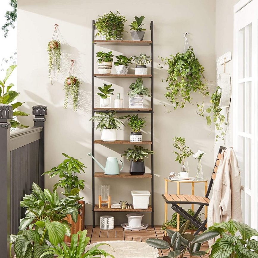 Regal za knjige NAVARO braon/crna