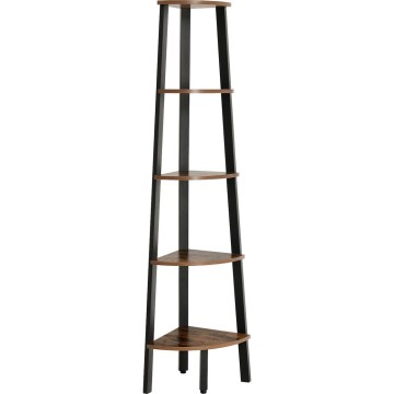 Regal za knjige NAVARO braon/crna