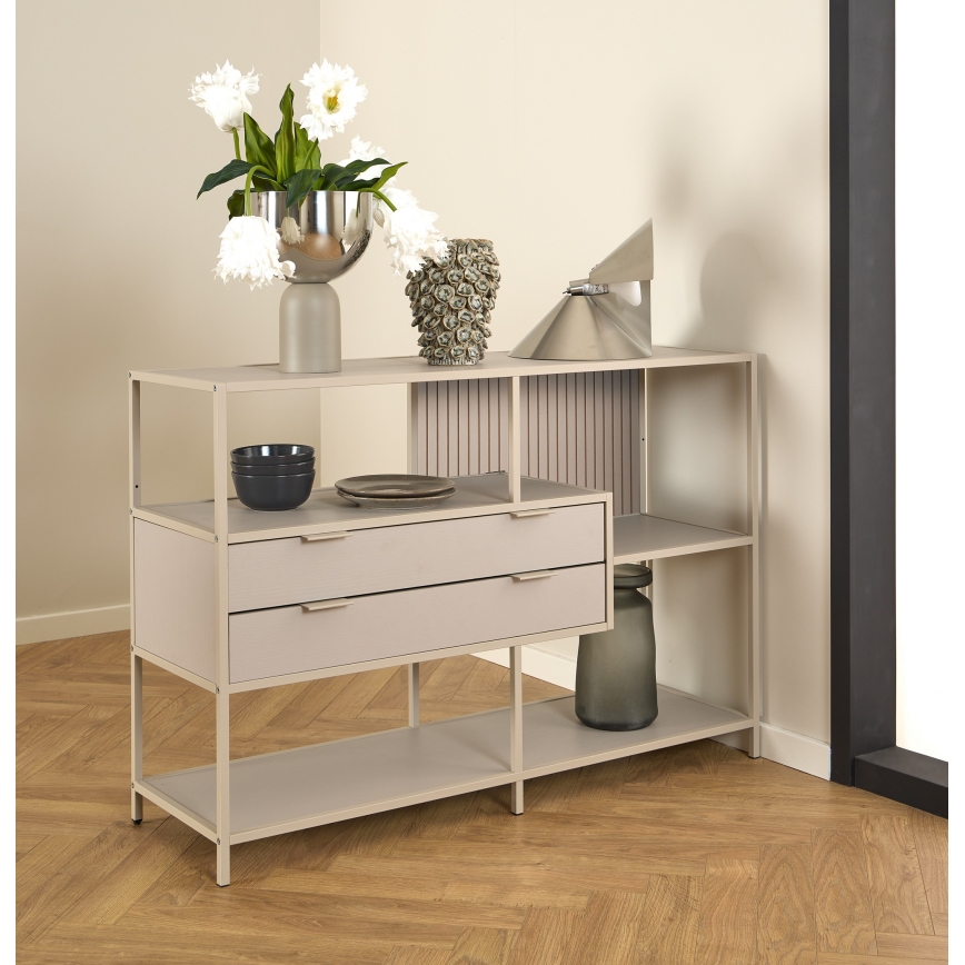 Regal za knjige SARON 114x78 cm siva