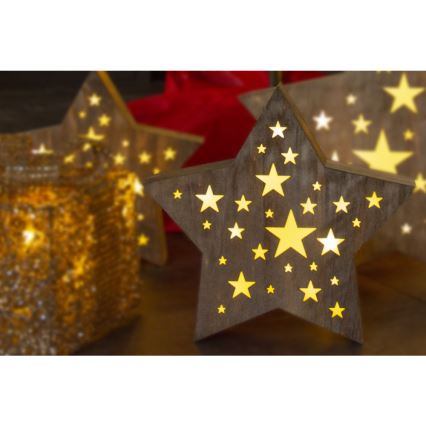 LED Božićna dekoracija LED/2xAAA zvezda
