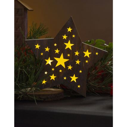 LED Božićna dekoracija LED/2xAAA zvezda