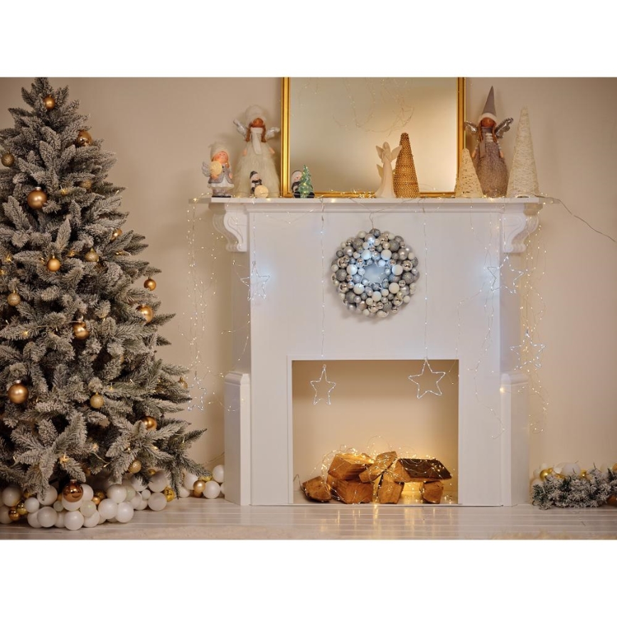 LED Božićna dekoracija LED/2xLR44/topla bela sneško sa kuglom
