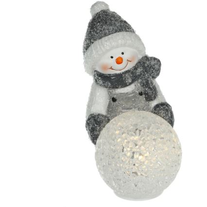 LED Božićna dekoracija LED/2xLR44/topla bela sneško sa kuglom