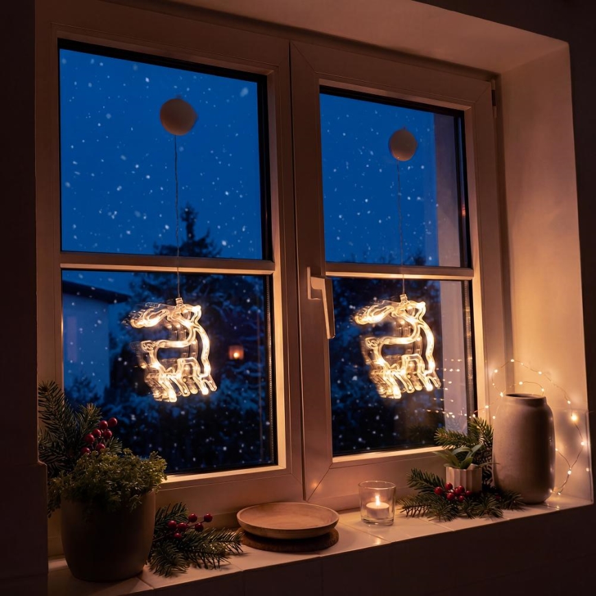 LED Božićna dekoracija LED/3xAAA/topla bela sob