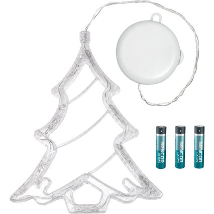 LED Božićna dekoracija LED/3xAAA/topla bela jelka
