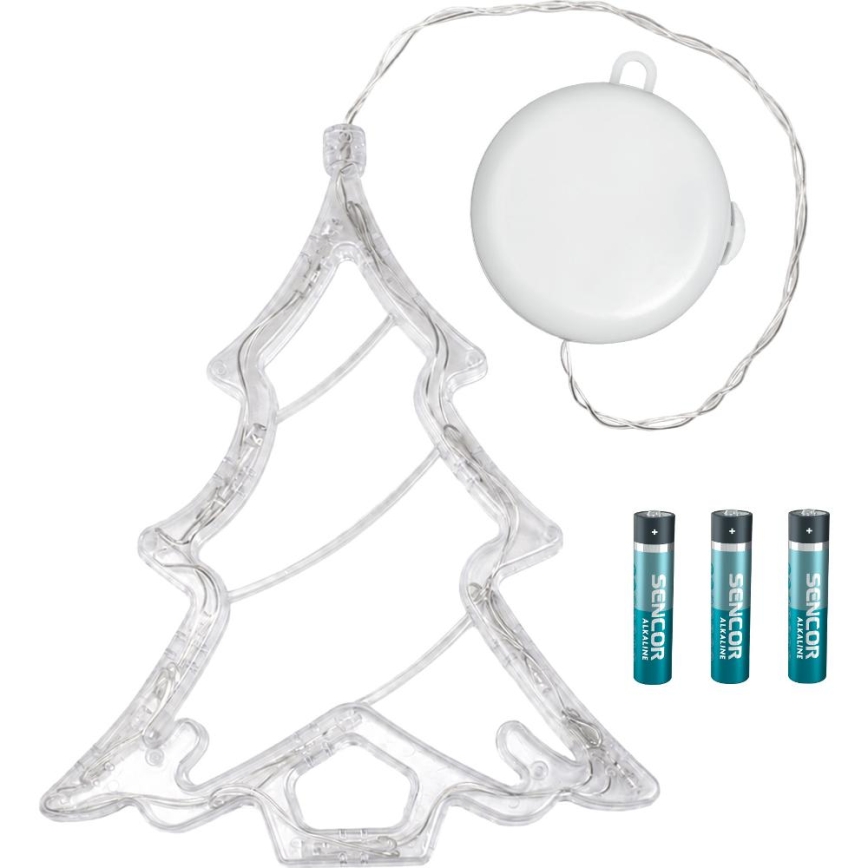 LED Božićna dekoracija LED/3xAAA/topla bela jelka