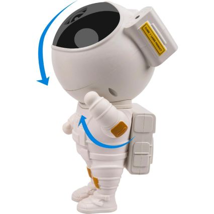 Retlux - LED dečiji projektor 230V astronaut 23,3 cm + daljinski upravljač