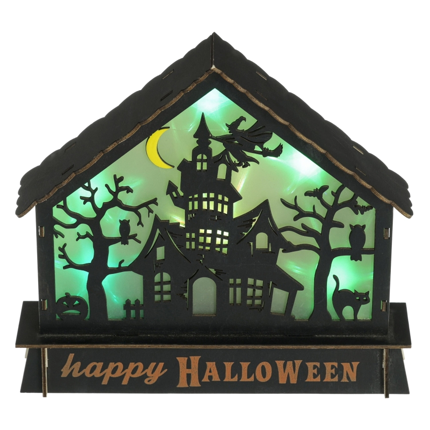 LED dekoracija HALLOWEEN LED/2xAA/višebojno ukleta kuća