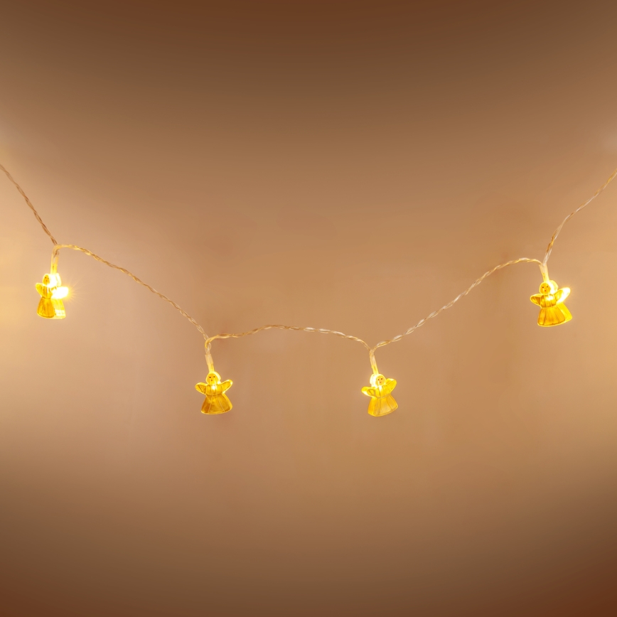 LED dekorativni lanac 10xLED/2xAA 1,65m topla bela