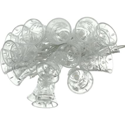 LED lanac 20xLED/3xAA/topla bela 2,2m zvončići