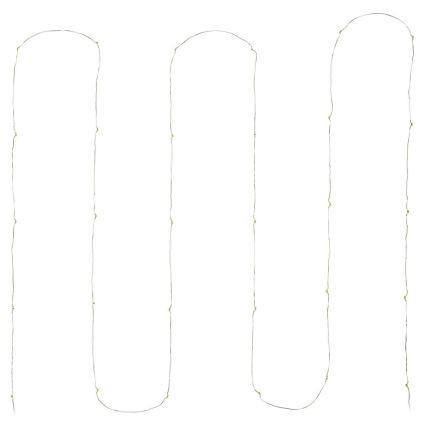 LED lanac 30xLED/3xAA 3,3m toplo belo