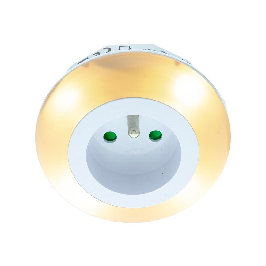 LED orijentaciono svetlo sa senzorom sumraka i utičnicom LED/0,6W/230V