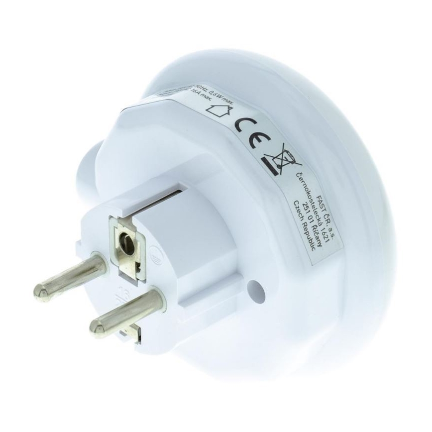 LED orijentaciono svetlo sa senzorom sumraka i utičnicom LED/0,6W/230V