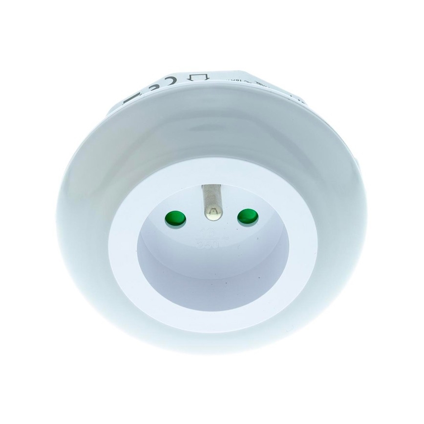 LED orijentaciono svetlo sa senzorom sumraka i utičnicom LED/0,6W/230V