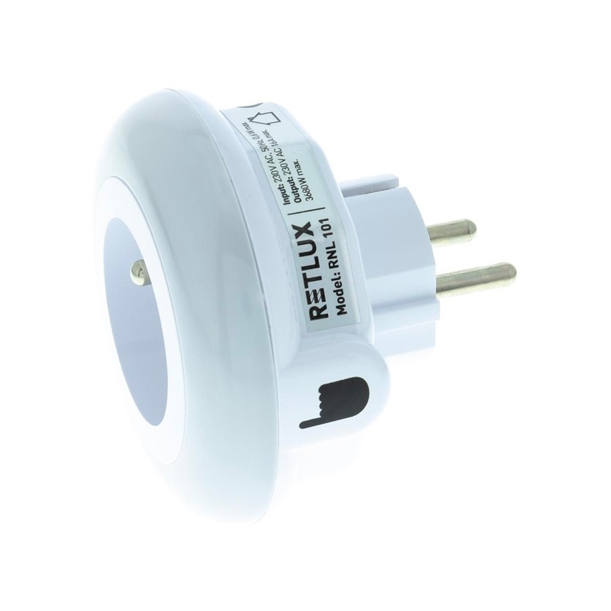 LED orijentaciono svetlo sa senzorom sumraka i utičnicom LED/0,6W/230V