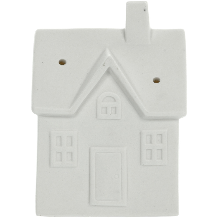LED porcelanska dekoracija LED/3xLR44/topla bela kućica bela
