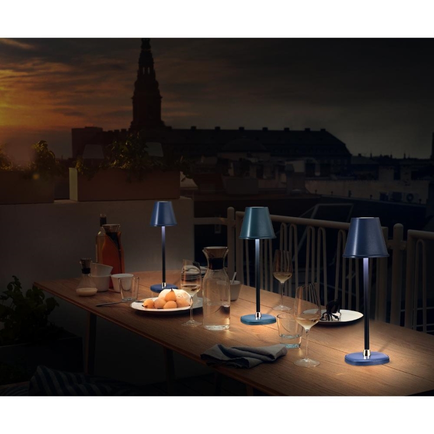 Punjiva prigušiva LED stona lampa, 3W, 1800 mAh — tamnoplava