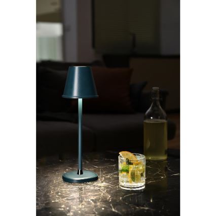 Punjiva prigušiva LED stona lampa, 3W, 1800 mAh — tamnoplava