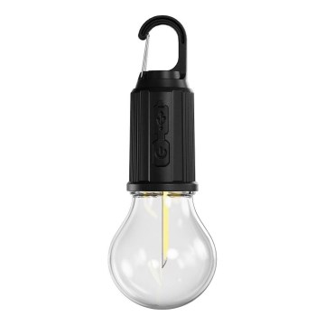 Retlux - LED prigušiva punjiva svetiljka LED/0,3W/USB 400 mAh IP44 crna