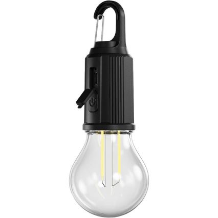 Retlux - LED prigušiva punjiva svetiljka LED/0,3W/USB 400 mAh IP44 crna