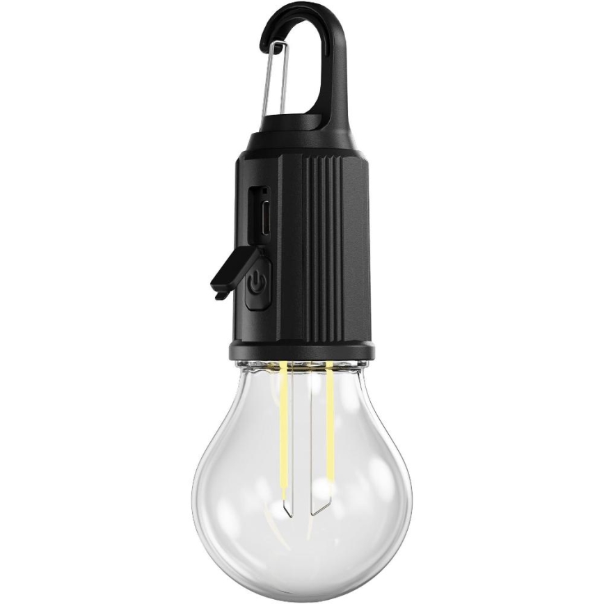 Retlux - LED prigušiva punjiva svetiljka LED/0,3W/USB 400 mAh IP44 crna