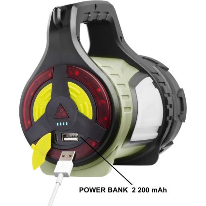 LED prigušiva spoljna punjiva svetiljka sa funkcijom powerbanke LED/21W/4400 mAh IP44