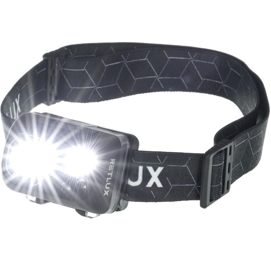 Punjiva LED čelovka LED/3W/1200 mAh IP67 crna