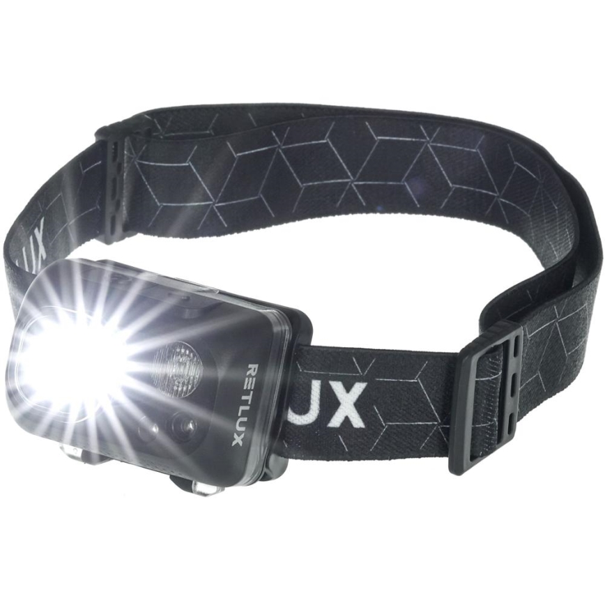 Punjiva LED čelovka LED/3W/1200 mAh IP67 crna