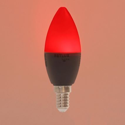 LED RGBW prigušiva sijalica C37 E14/4,5W/230V 2700-6500K Wi-Fi Tuya