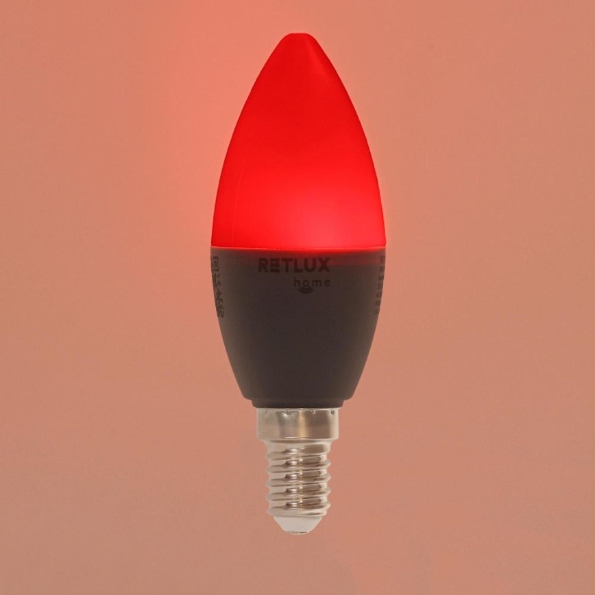 LED RGBW prigušiva sijalica C37 E14/4,5W/230V 2700-6500K Wi-Fi Tuya