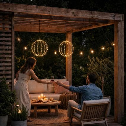 LED spoljna božićna dekoracija LED/2,1W/230V Ø 40 cm IP44 topla bela