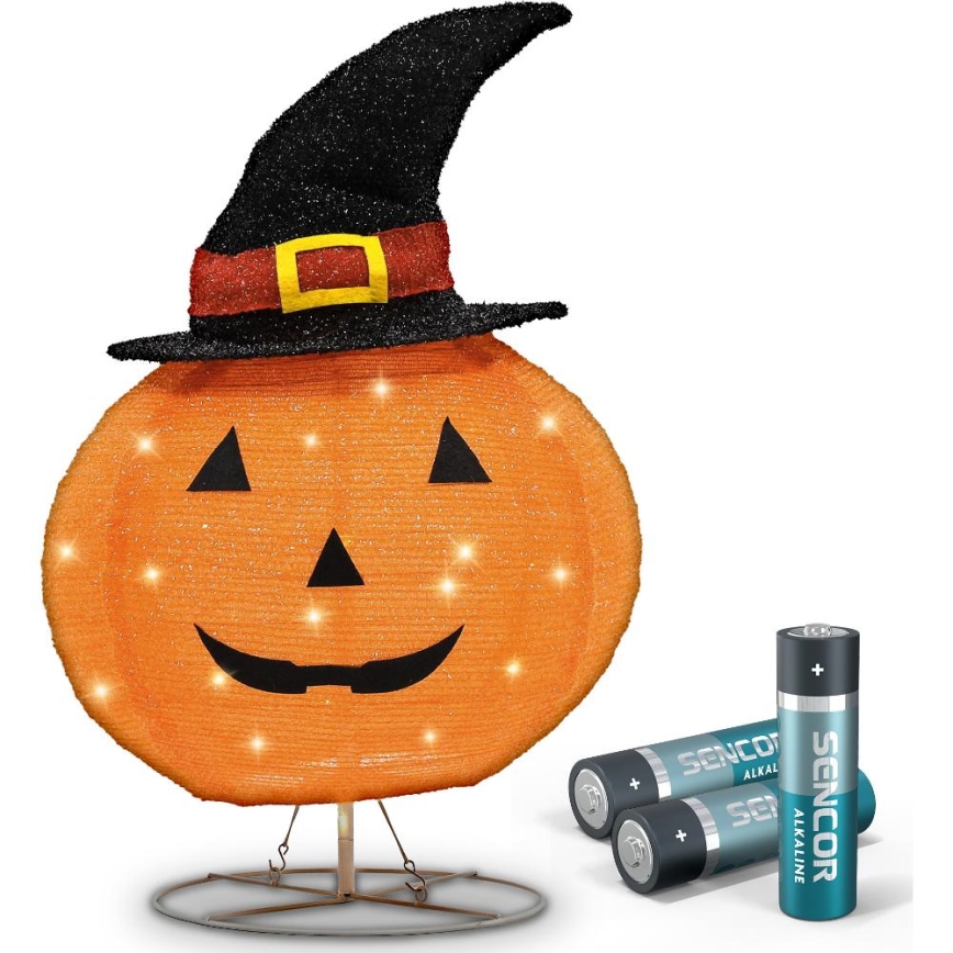 LED spoljašnja dekoracija HALLOWEEN LED/3xAA/topla bela IP44 bundeva