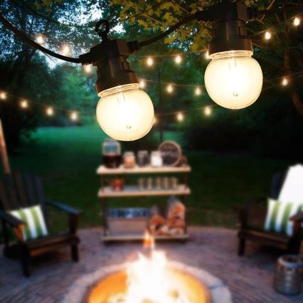 LED spoljna dekorativna girlanda GIRLANDA G45 10xE27/230V 8m IP44 topla bela