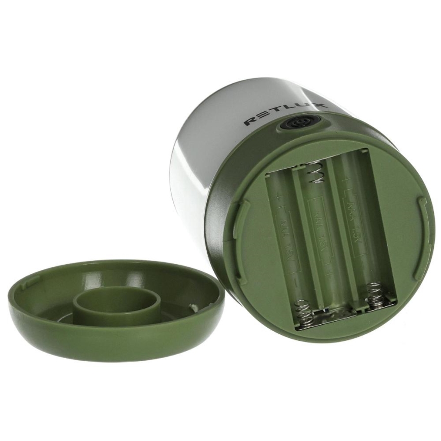 LED prenosna prigušiva lampa LED/3W/3xAAA zelena