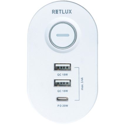 Produžni kabl sa steznim držačem za sto, 3 utičnice, Tip E + 2×USB-A + 1×USB-C, 1,5 m, bela
