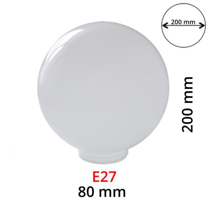 Zamenski mlečni abažur za zidna svetla PARK E27, prečnika 20 cm