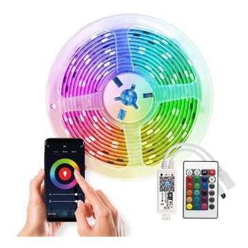 RGB LED prigušiva traka LED/20W/230V 5m IP65 Tuya + daljinski upravljač