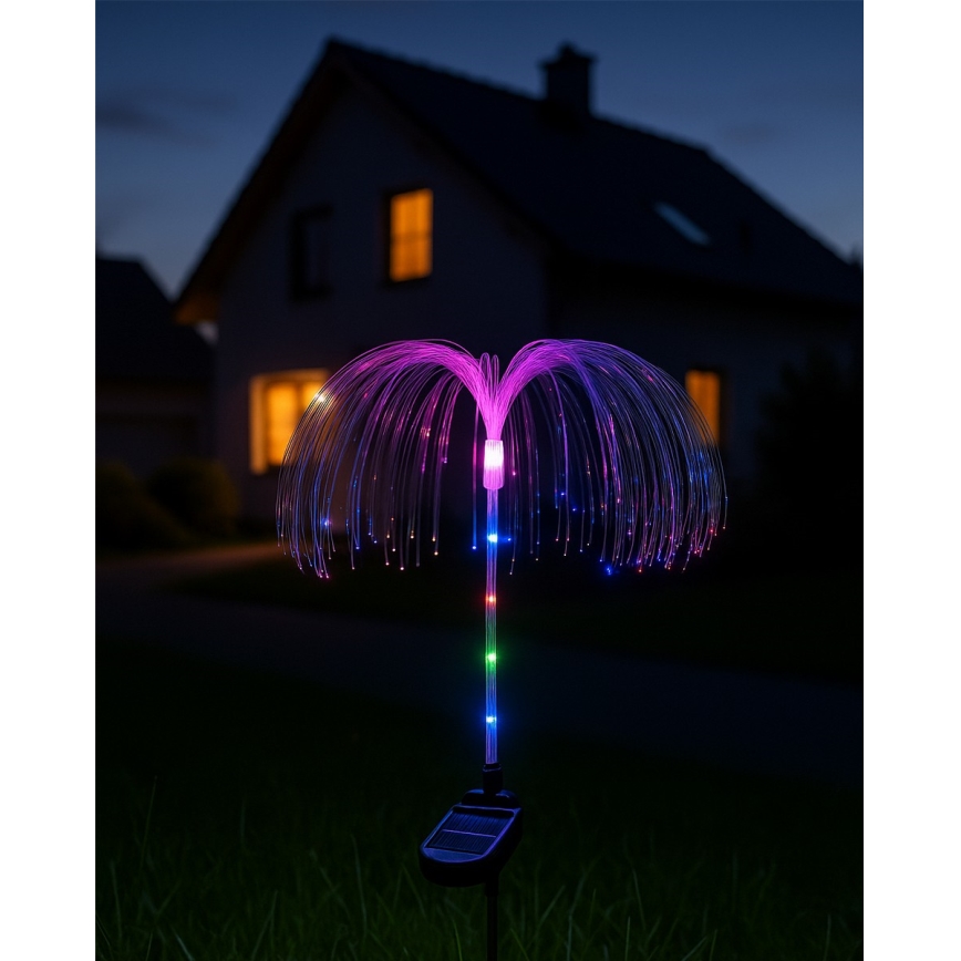 RGB LED solarna svetiljka LED/1,2V 300 mAh IP44 crna
