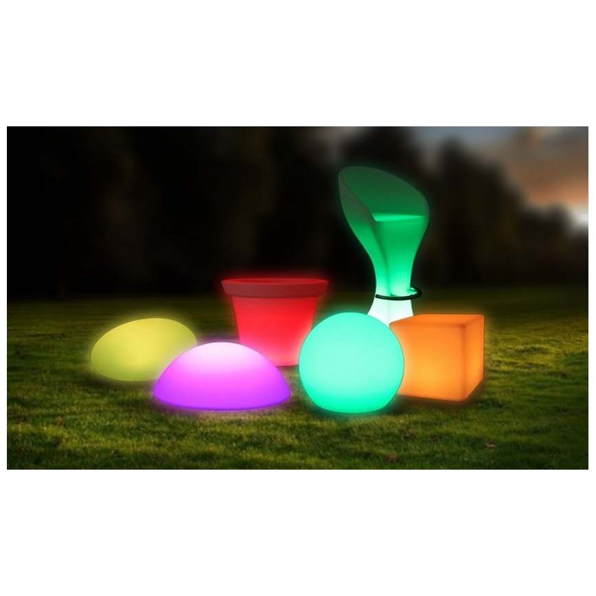 RGB LED prigušiva spoljašnja lampa LED/1W/5V 1000 mAh 20cm IP67 + daljinski upravljač