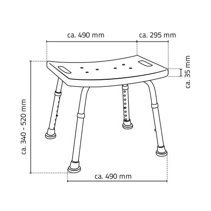 Ridder - Stolica 49x52 cm bela